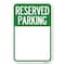 Signmission Blank Reserved Parking Heavy-Gauge Aluminum Sign, 12" x 18", A-1218-24298 A-1218-24298 - alternate 1